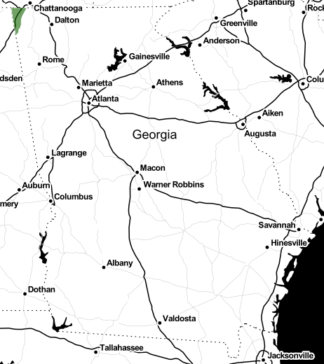 The Georgia range of Astragalus canadensis